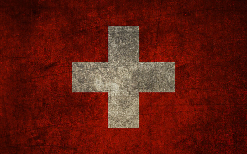 Swiss Flag — Red, Neutral, Digital Art