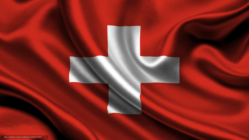 Swiss flag waving
