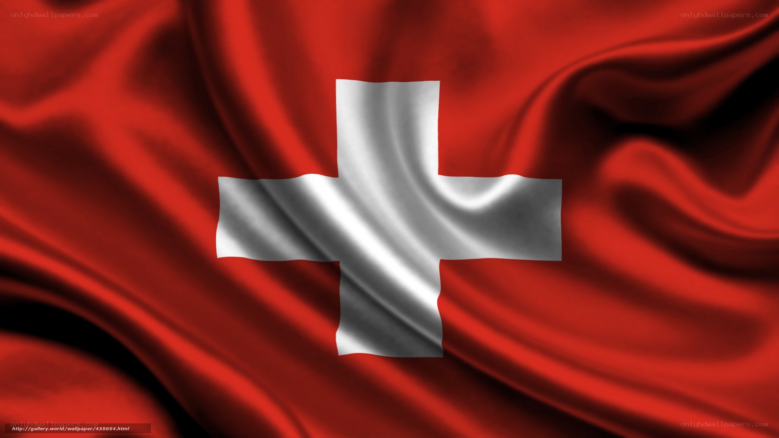 Swiss flag waving