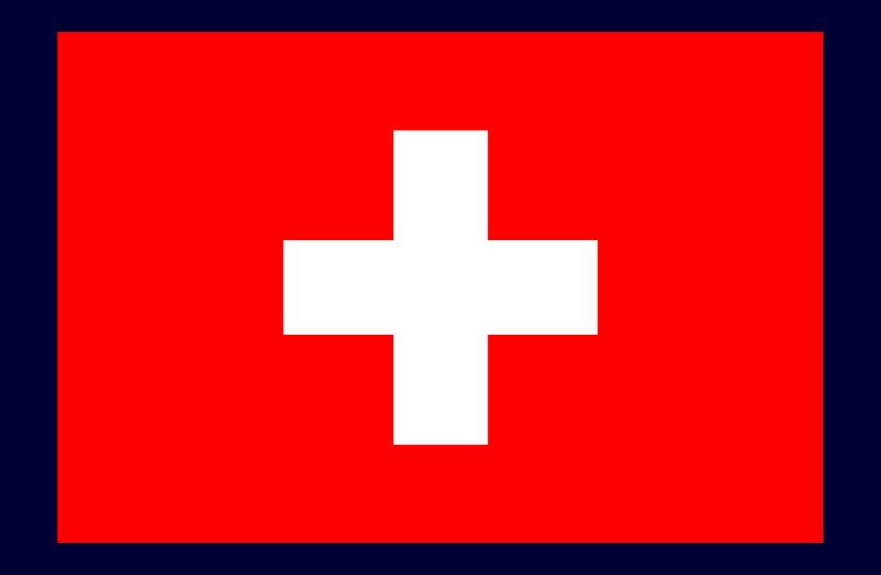 Swiss flag with border