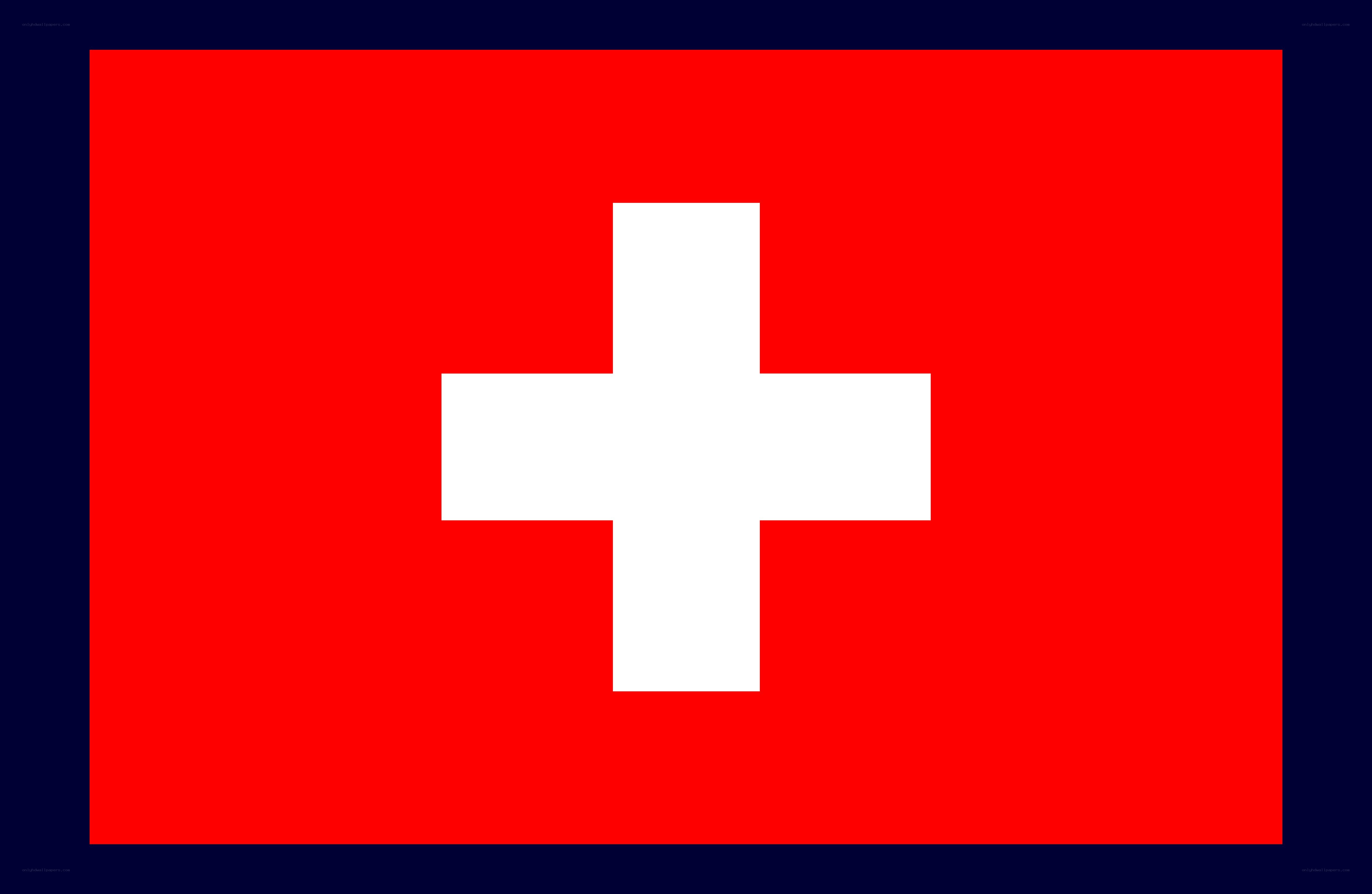 Swiss flag with border