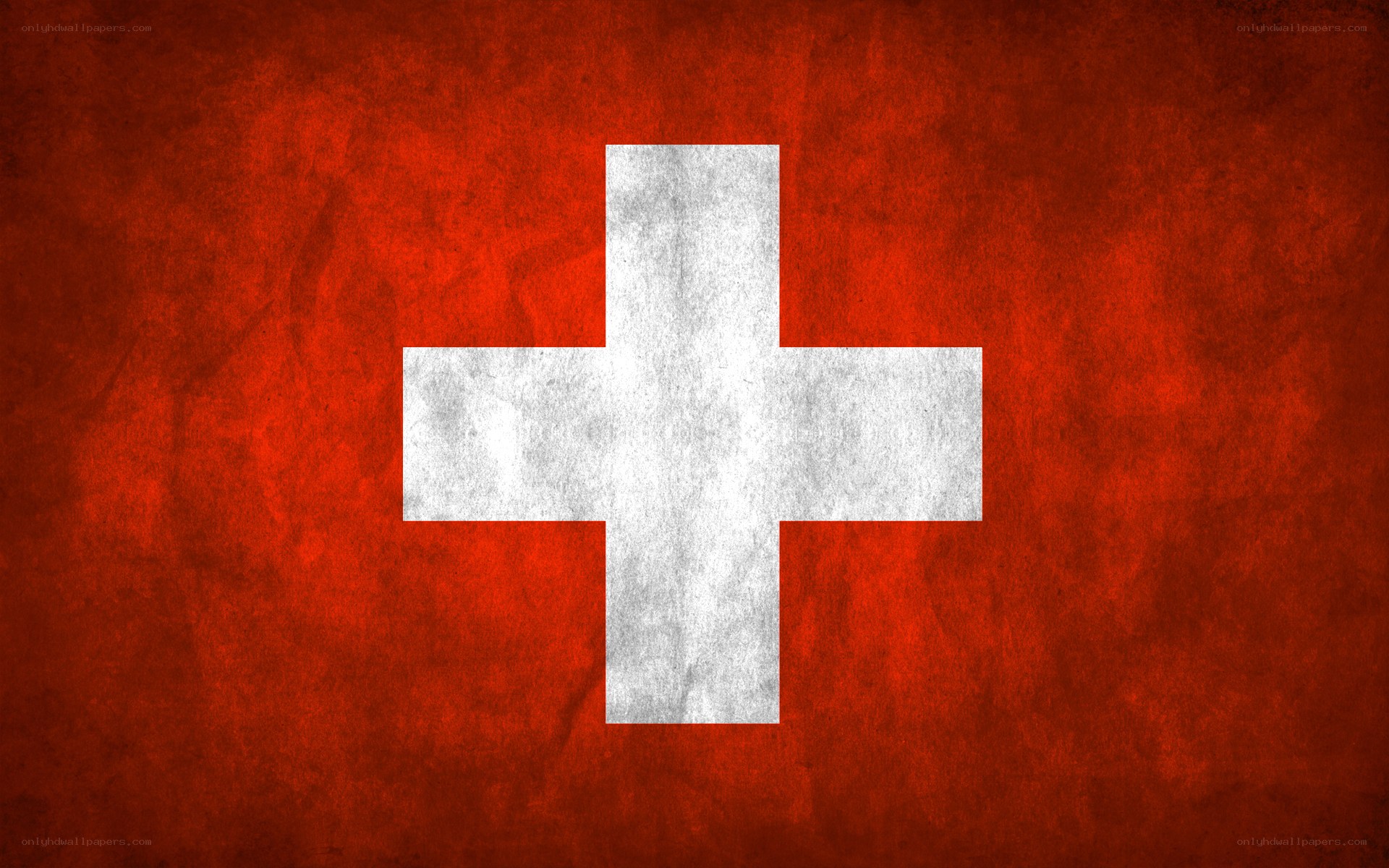 Swiss flag with distressed texture
