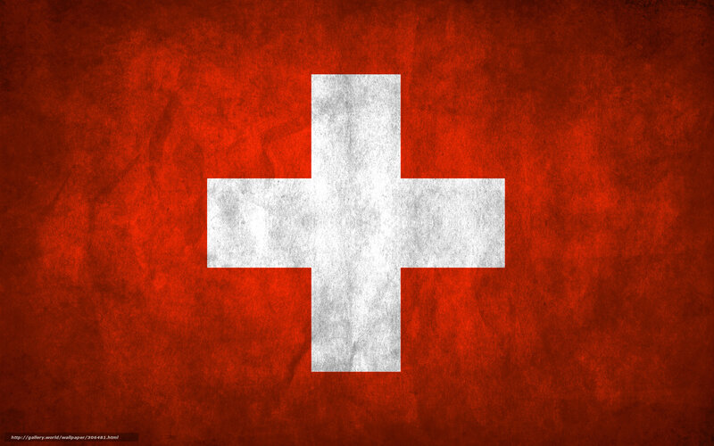 Swiss flag with distressed texture