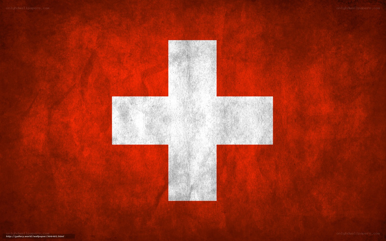 Swiss flag with distressed texture