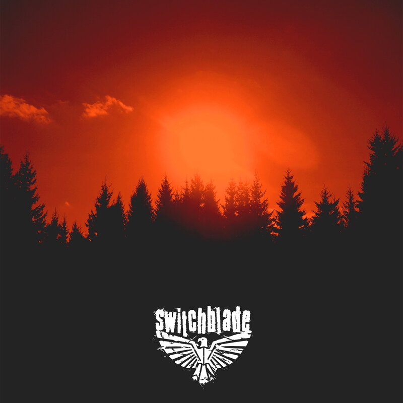 Switchblade logo at sunset