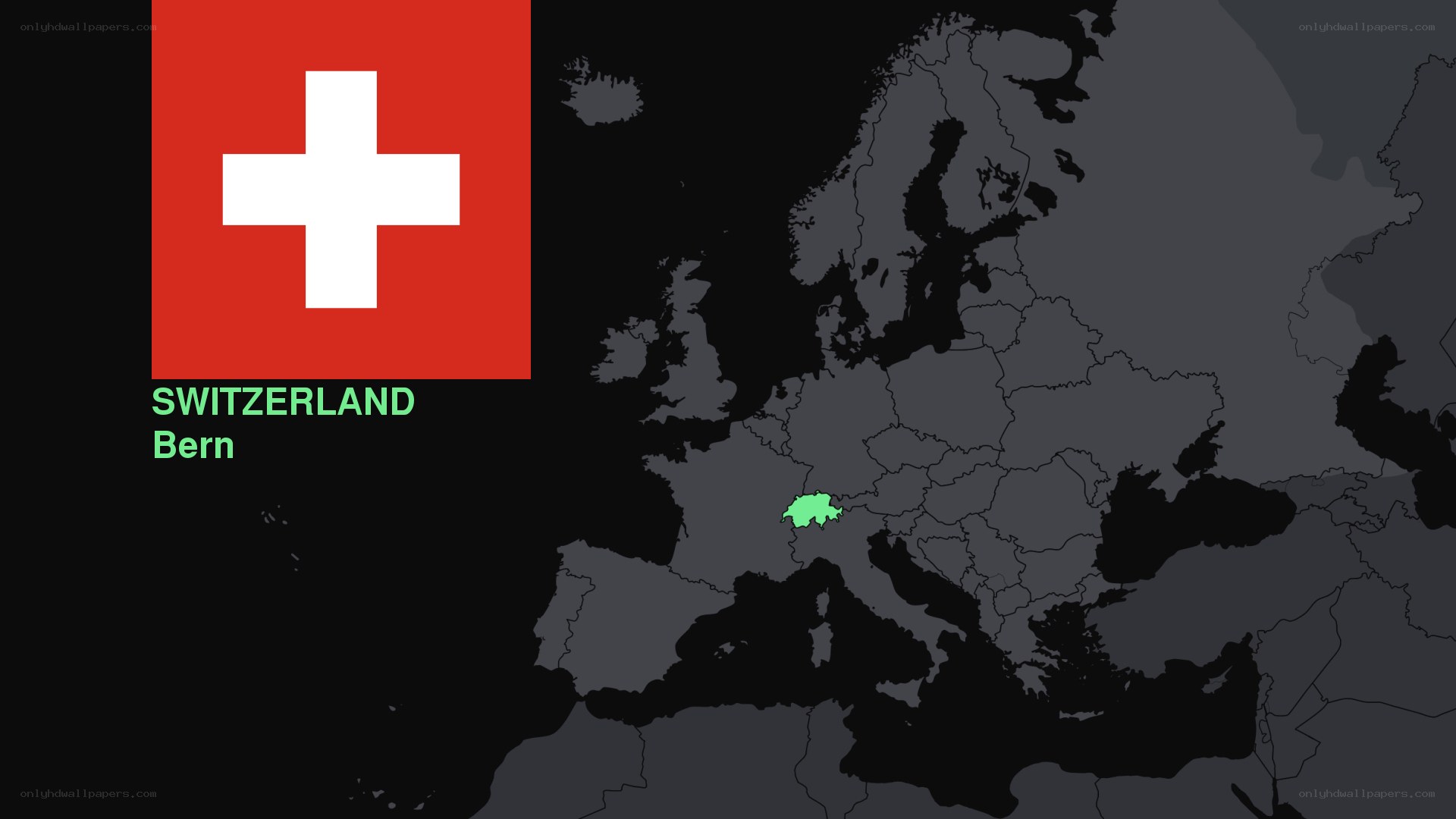 Switzerland on map