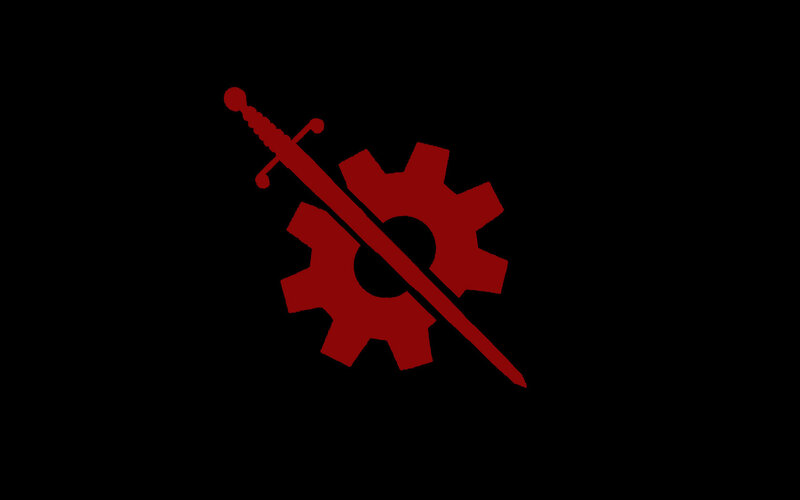 sword and gear symbol