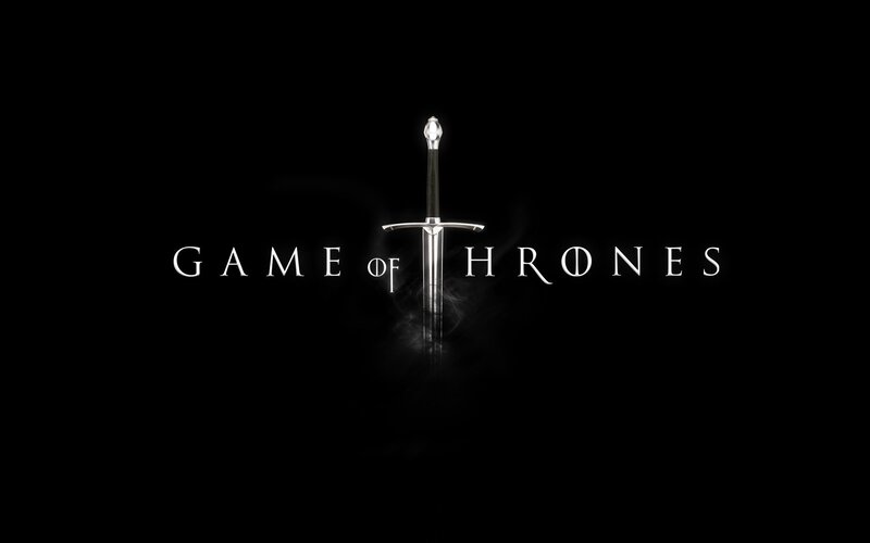 Sword and Text Logo — Black, Dramatic, Minimalist