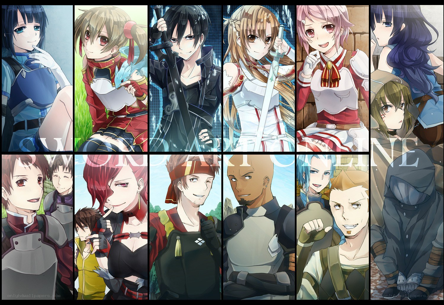 Sword Art Online character collage