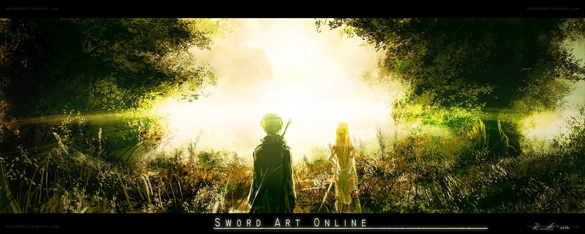 Sword Art Online characters in forest