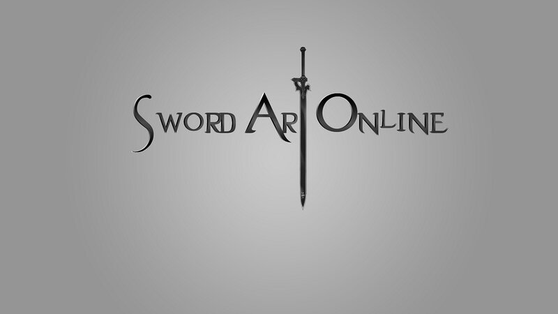 Sword Art Online Logo — Gray, Minimalist, Digital Art