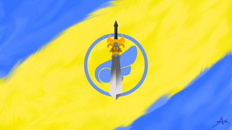 sword emblem on flag
