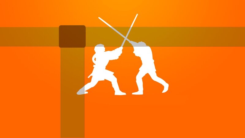 sword fight silhouettes