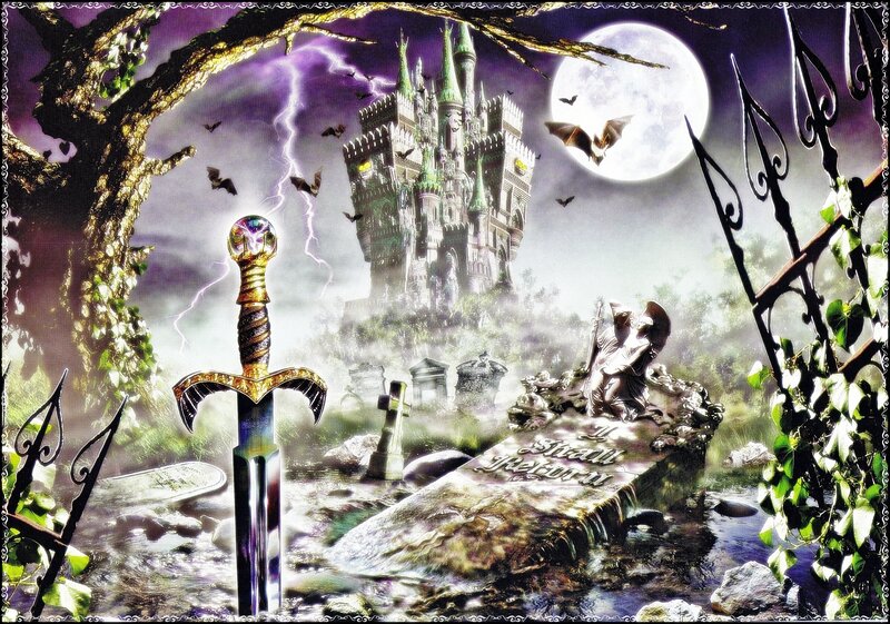 Sword in a haunted graveyard