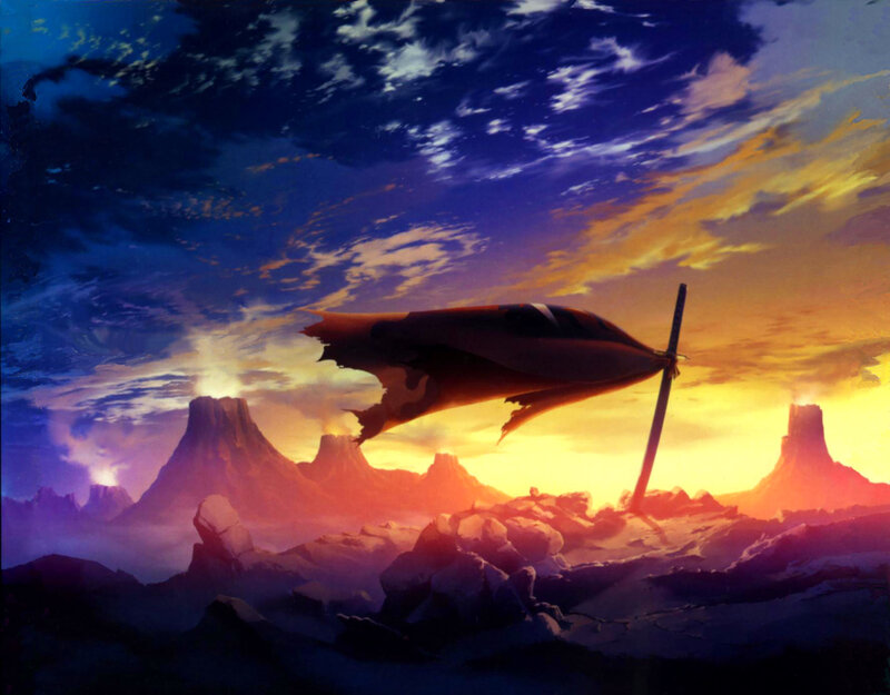 Sword in a Volcanic Landscape
