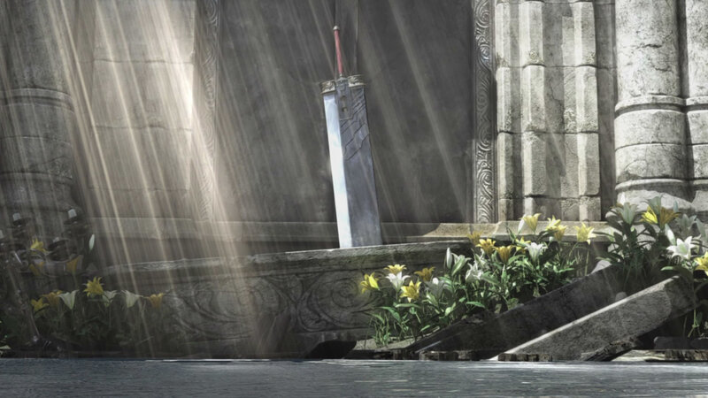 Sword in ancient ruins