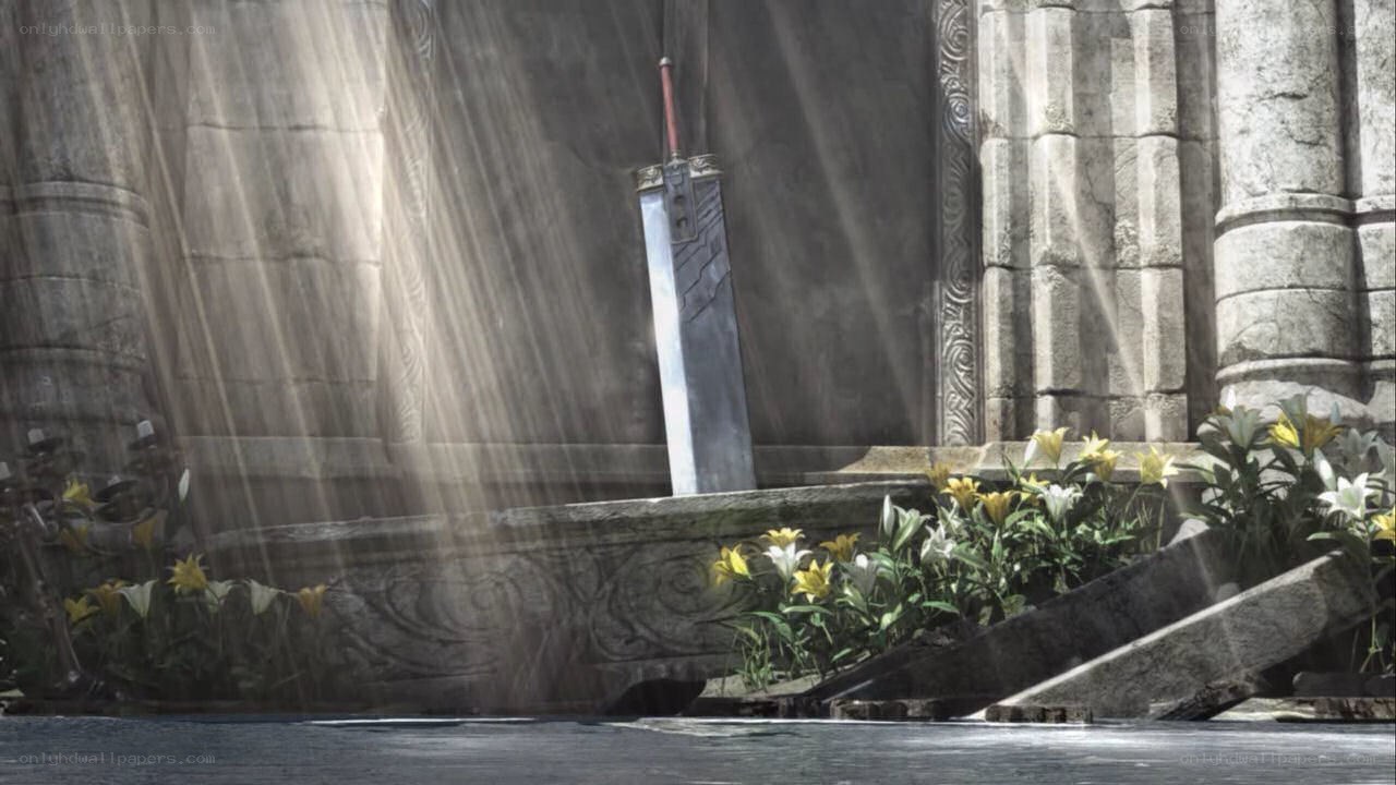Sword in ancient ruins