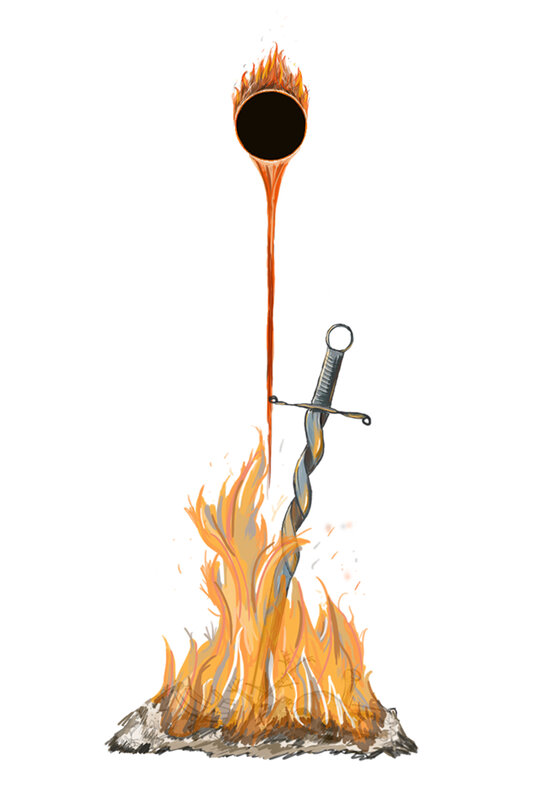 Sword in Fire — Orange