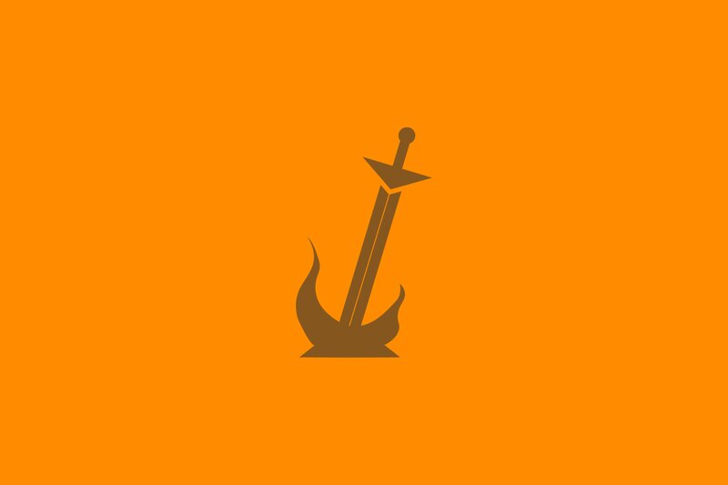 Sword in Flames — Orange