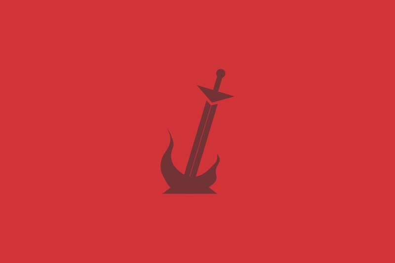 Sword in Flames — Red