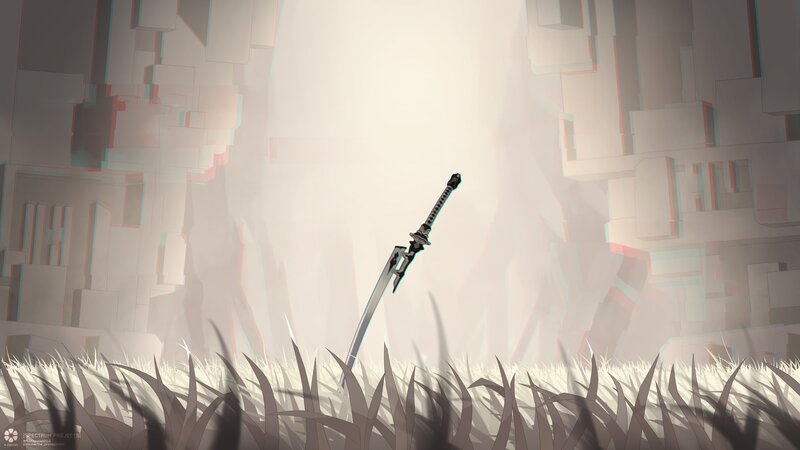 Sword in Grass — White