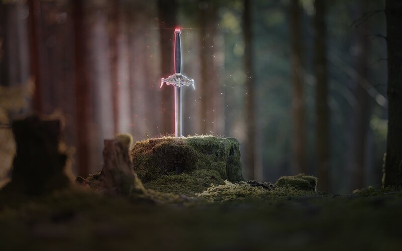Sword in Mossy Stump