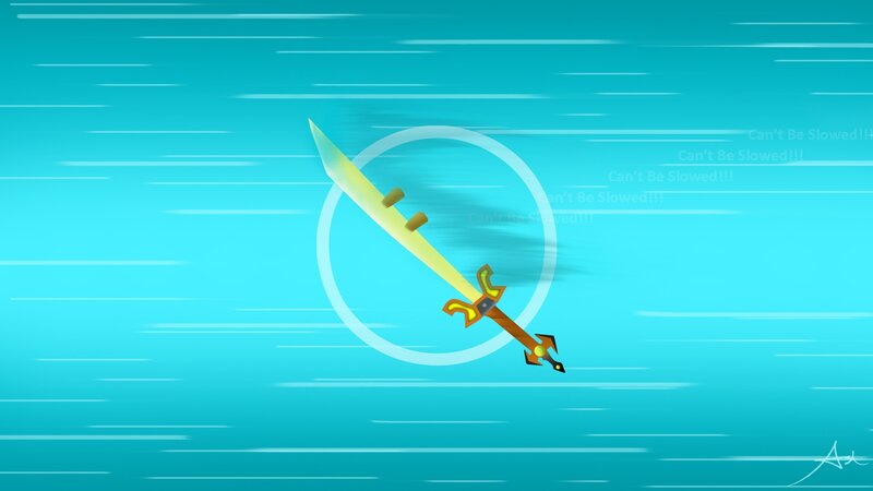 Sword in motion animation