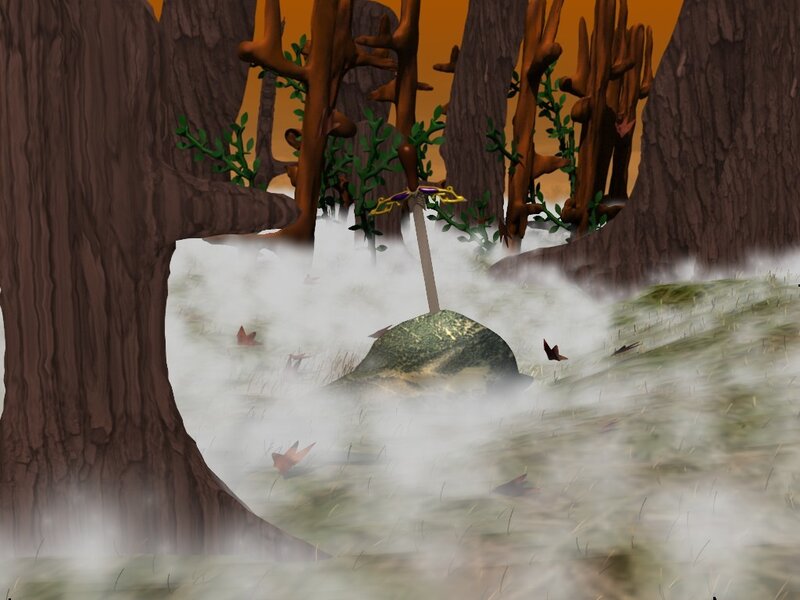 sword in stone forest