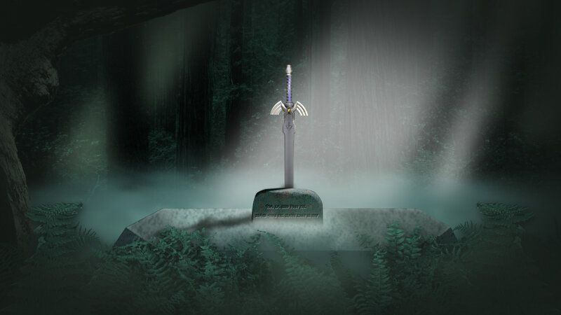 Sword in Stone — Green, Mysterious