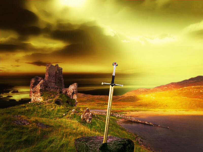 Sword in Stone — Yellow, Dramatic