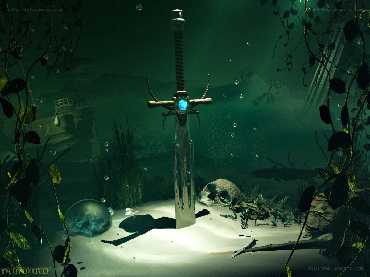 Sword in underwater ruin