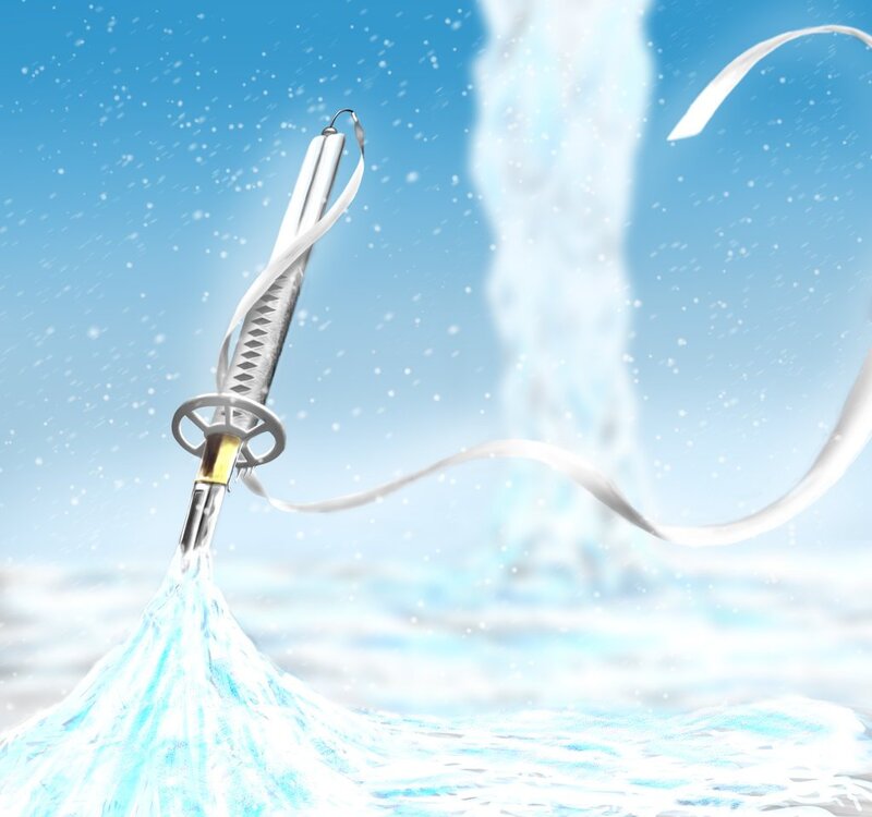 Sword in Water — Blue