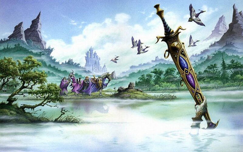 Sword in Water — Green, Serene