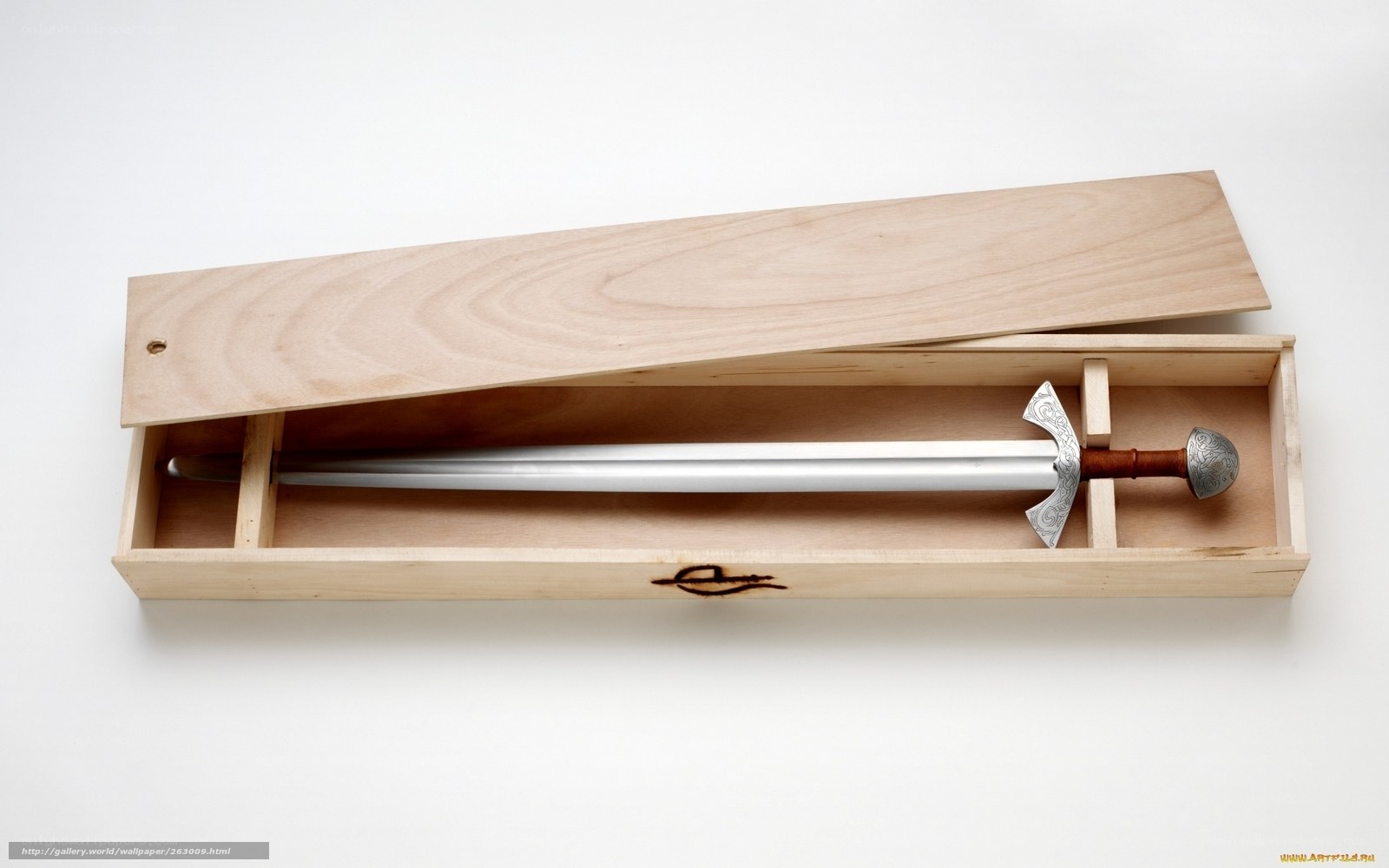 sword in wooden box