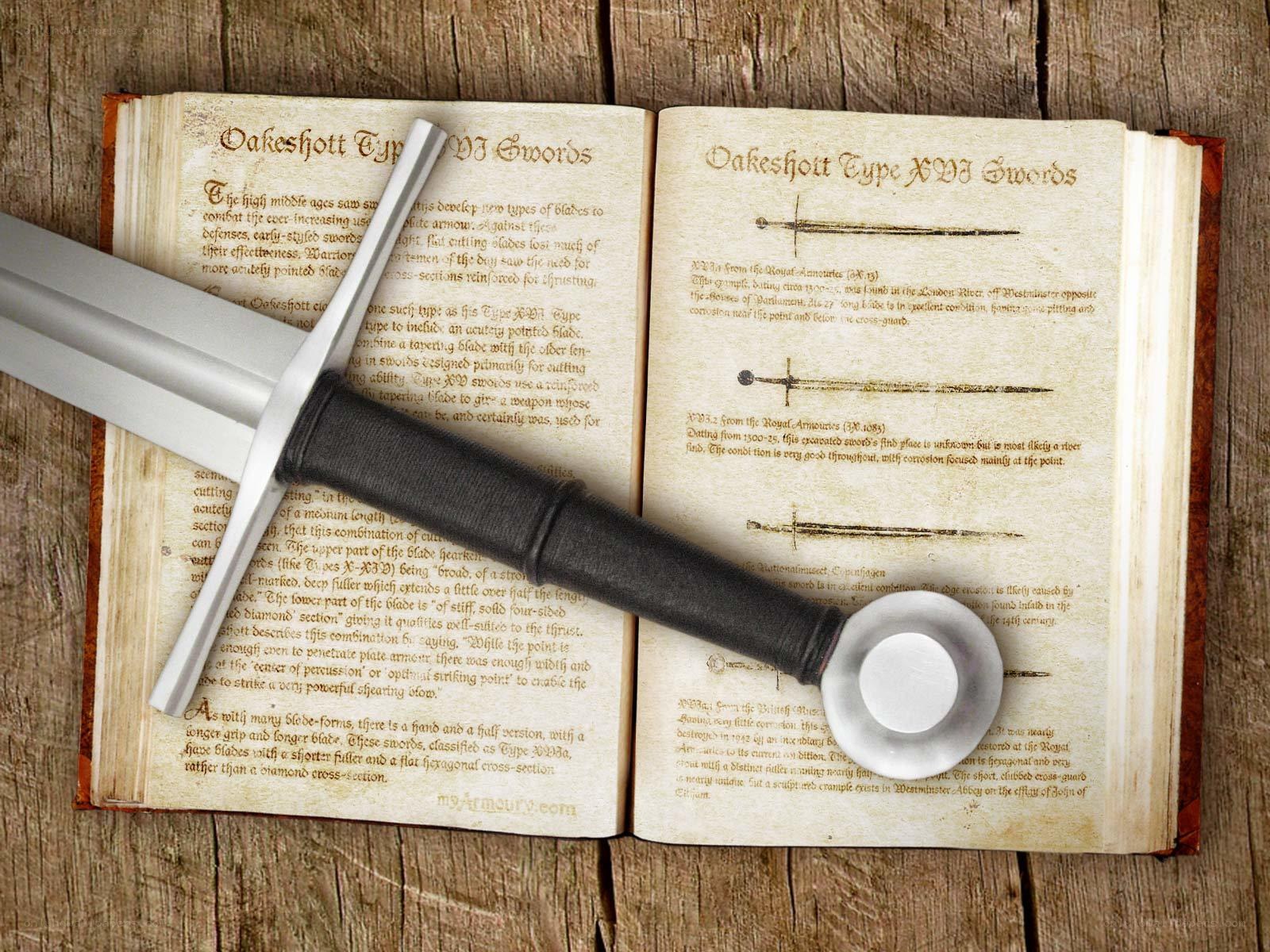 Sword on historical book