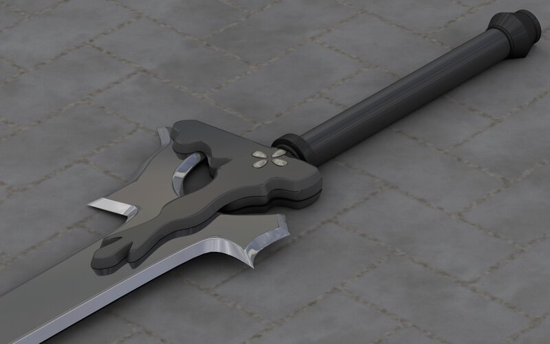 Sword on Tiled Floor — Gray