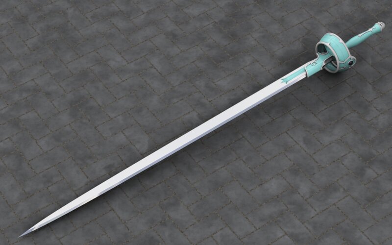 Sword on Tiled Floor