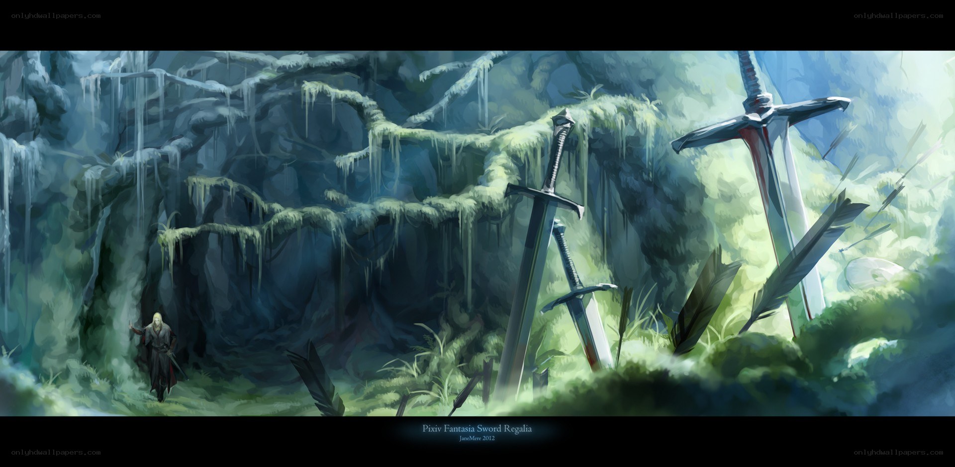 Sword Regalia in a Mossy Cave