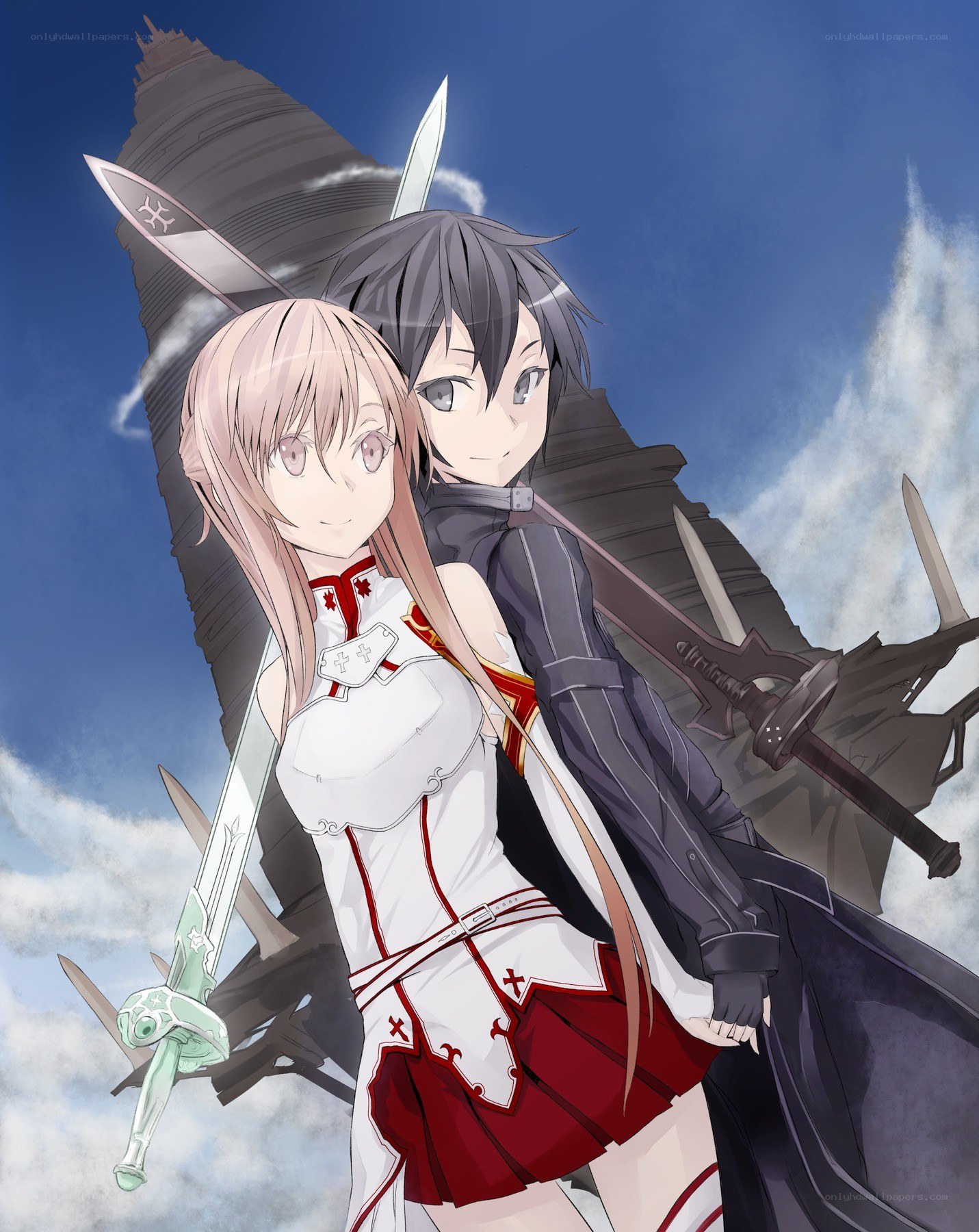 Sword-wielding anime duo