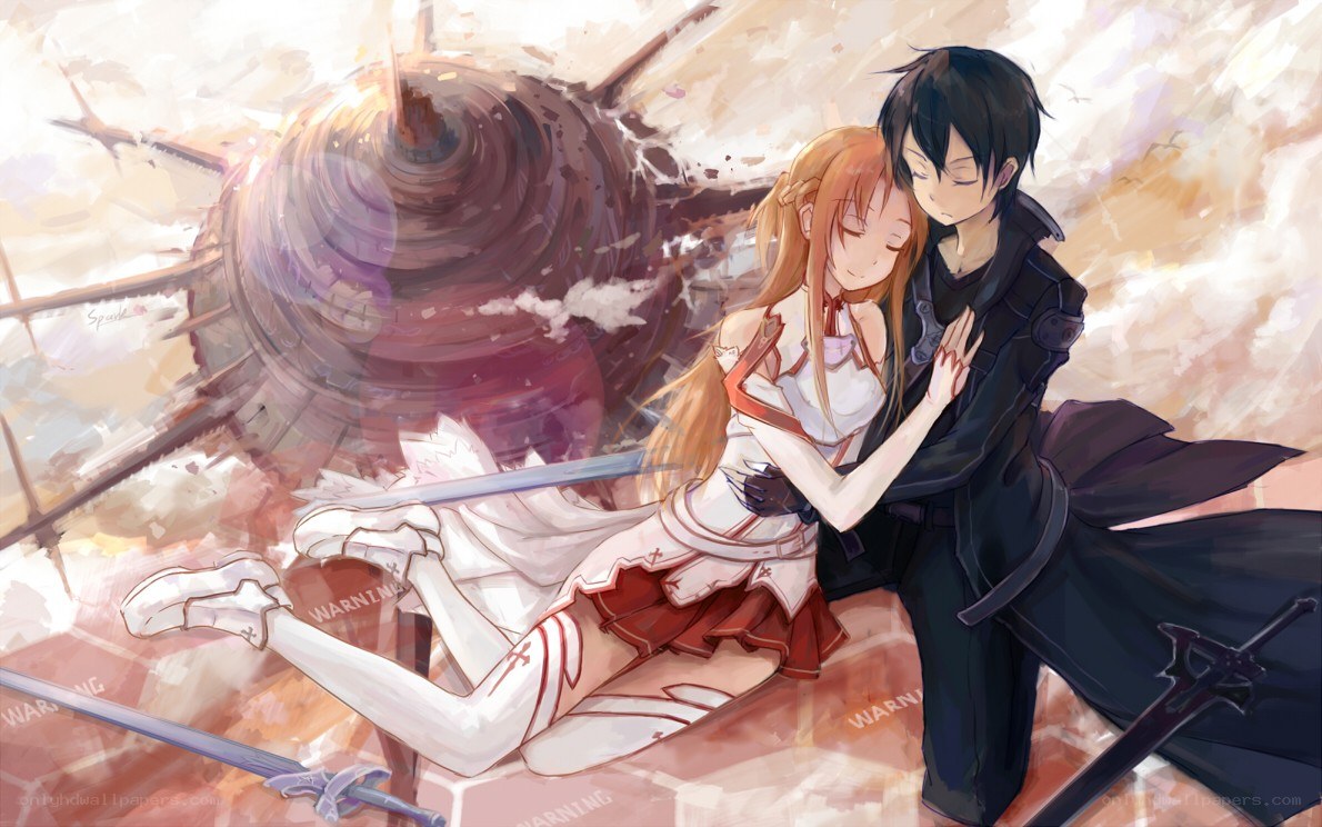sword-wielding couple in battle