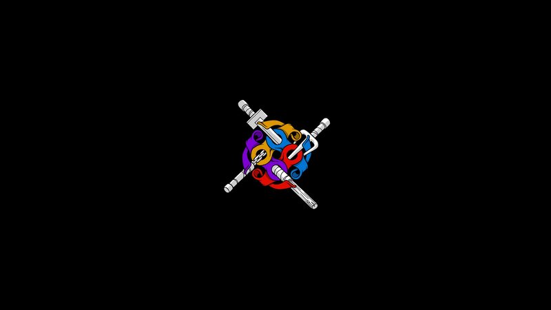 Swords and Colorful Swirls