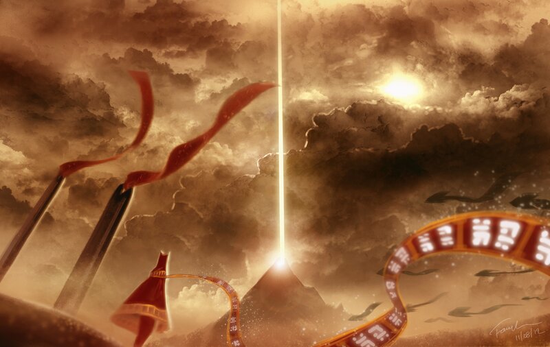 Swords and Ribbons in Sky