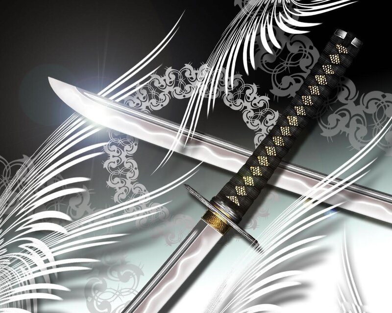 Swords with Decorative Patterns — Black, Dramatic