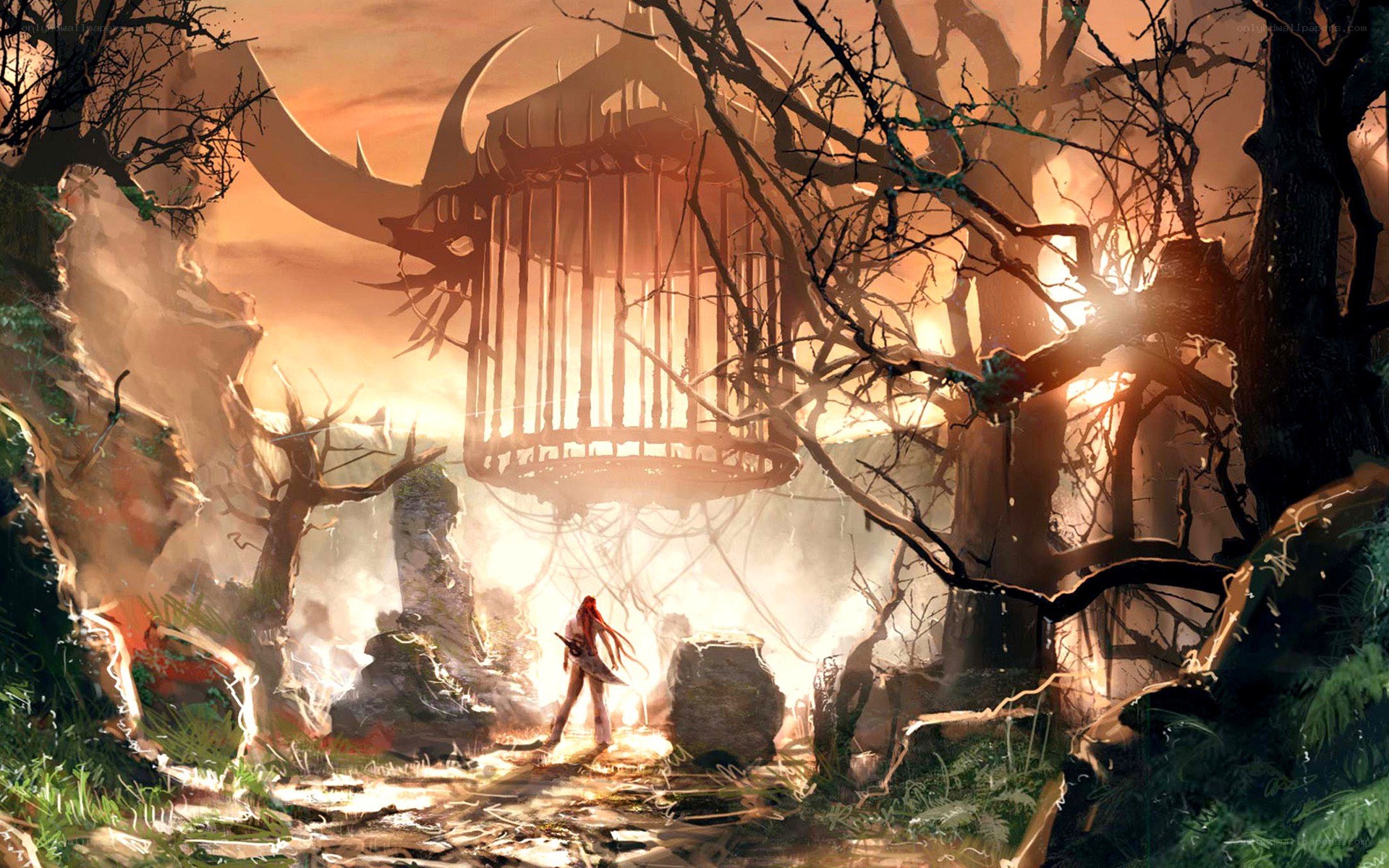 swordsman in a haunted forest