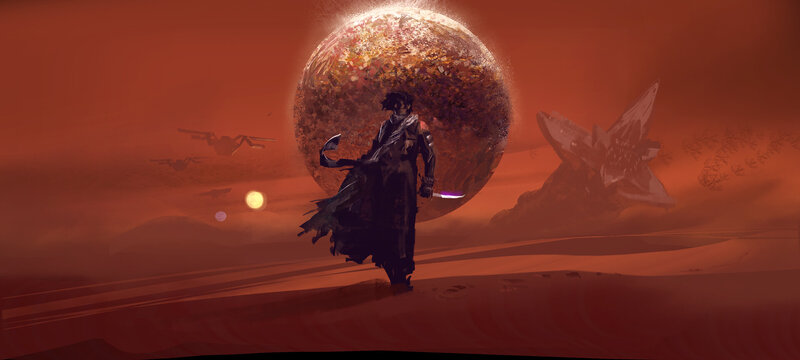 Swordsman in Desert