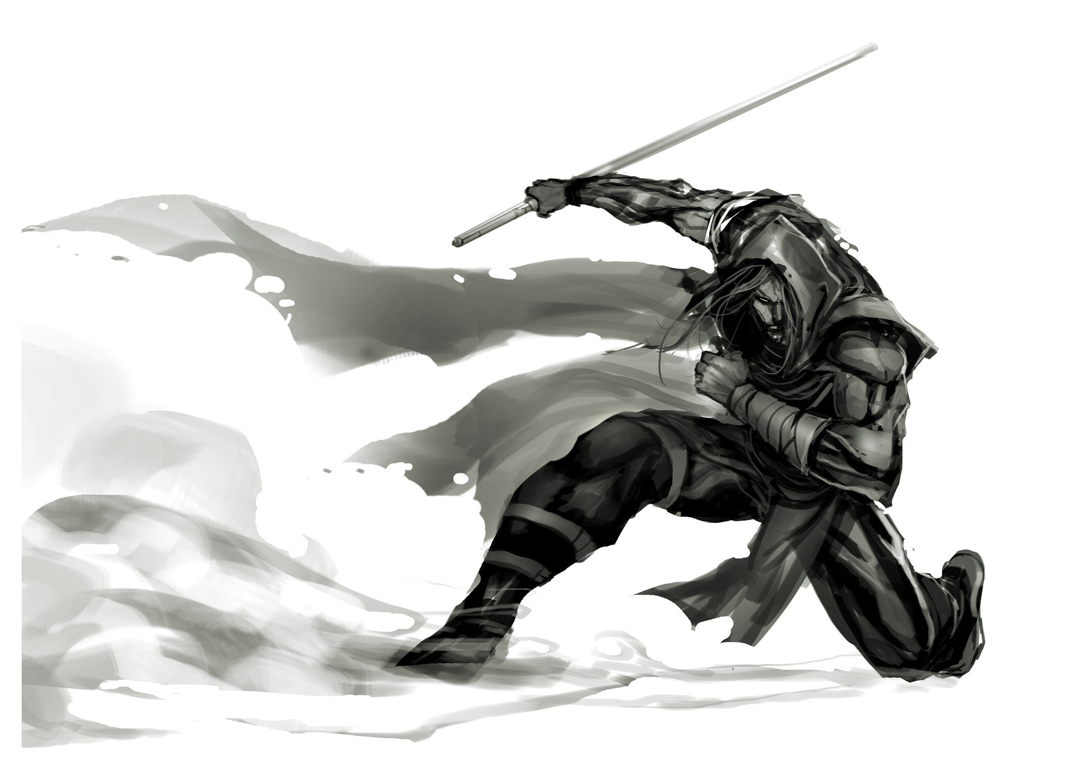 swordsman in motion
