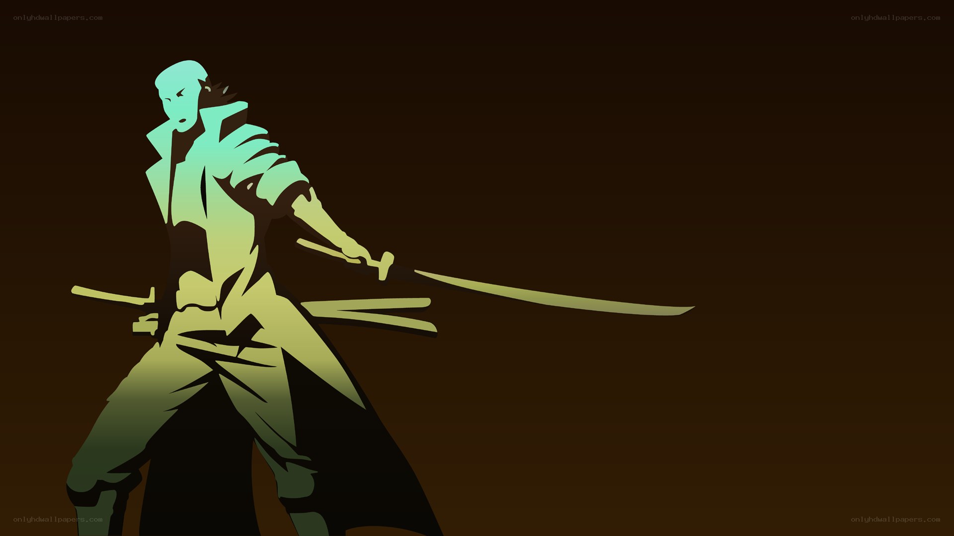 swordsman in silhouette