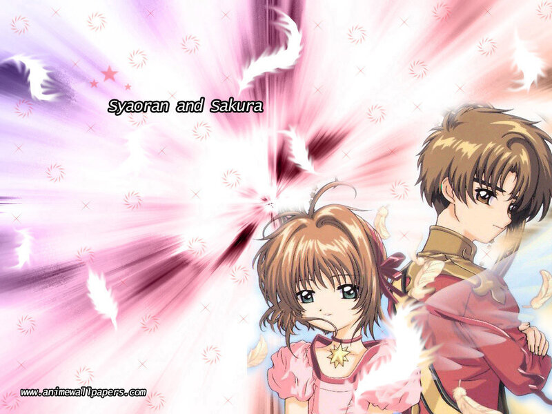 Syaoran and Sakura anime art