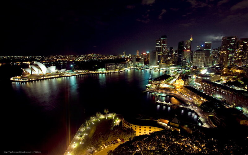 Sydney at night skyline