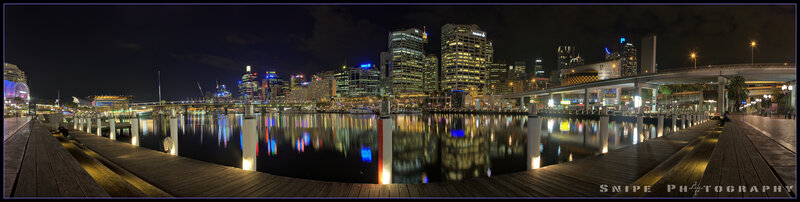 Sydney city skyline at night